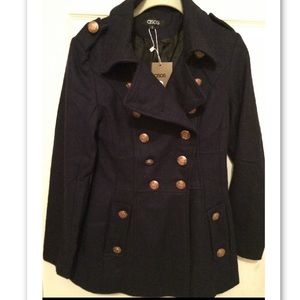 NEW W TAGS! Navy blue wool coat! Perfect for fall!
